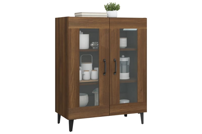 beBasic Skänk brun ek 69,5x34x90 cm konstruerat trä - Förvaring - Förvaringsmöbler - Skänkar & sideboards
