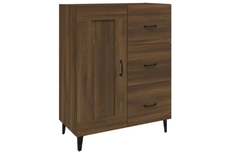 beBasic Skänk brun ek 69,5x34x90 cm konstruerat trä - Förvaring - Förvaringsmöbler - Skänkar & sideboards
