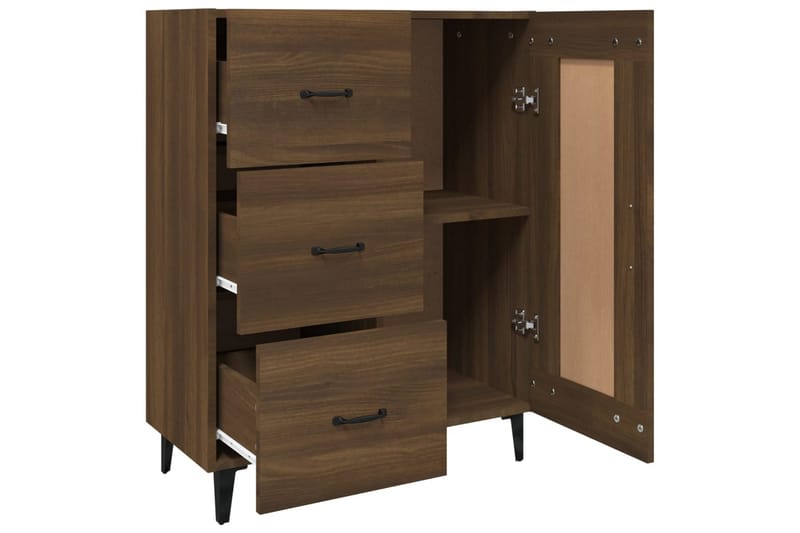 beBasic Skänk brun ek 69,5x34x90 cm konstruerat trä - Förvaring - Förvaringsmöbler - Skänkar & sideboards