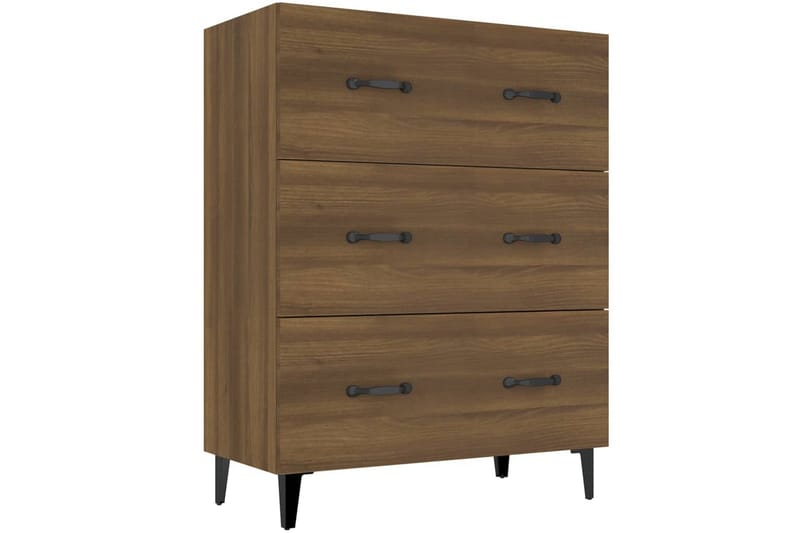beBasic Skänk brun ek 69,5x34x90 cm konstruerat trä - Förvaring - Förvaringsmöbler - Skänkar & sideboards