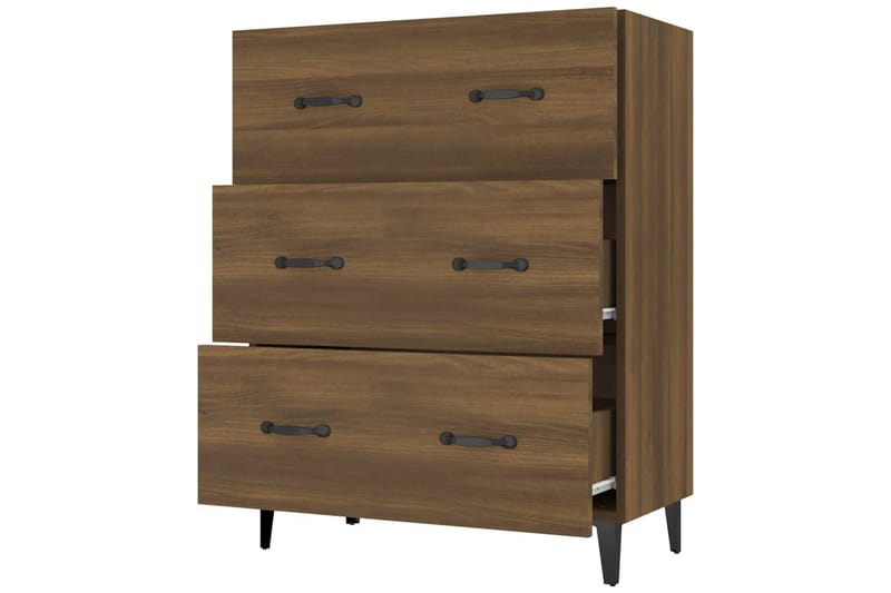 beBasic Skänk brun ek 69,5x34x90 cm konstruerat trä - Förvaring - Förvaringsmöbler - Skänkar & sideboards