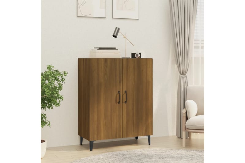 beBasic Skänk brun ek 70x34x90 cm konstruerat trä - Förvaring - Förvaringsmöbler - Skänkar & sideboards