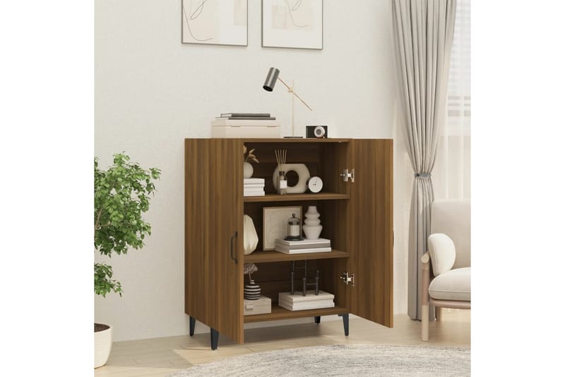 beBasic Skänk brun ek 70x34x90 cm konstruerat trä - Skänkar & sideboards