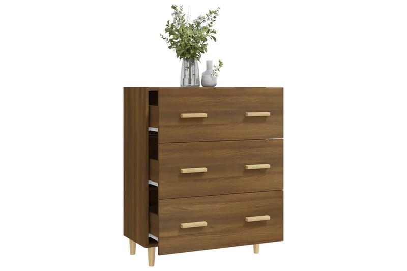 beBasic Skänk brun ek 70x34x90 cm konstruerat trä - Skänkar & sideboards