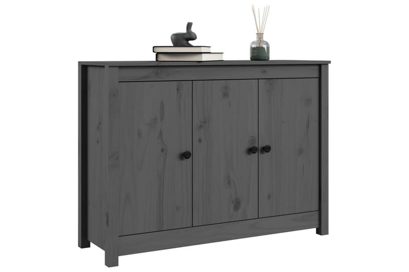beBasic Skänk grå 100x35x74 cm massiv furu - Förvaring - Förvaringsmöbler - Skänkar & sideboards