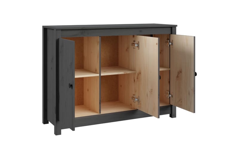 beBasic Skänk grå 100x35x74 cm massiv furu - Förvaring - Förvaringsmöbler - Skänkar & sideboards