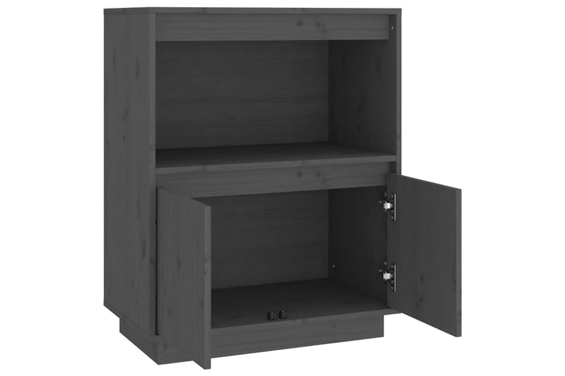 beBasic Skänk grå 60x34x75 cm massiv furu - Förvaring - Förvaringsmöbler - Skänkar & sideboards
