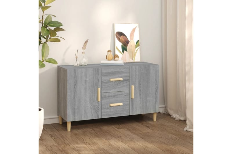 beBasic Skänk grå sonoma 100x36x60 cm konstruerat trä - Förvaring - Förvaringsmöbler - Skänkar & sideboards