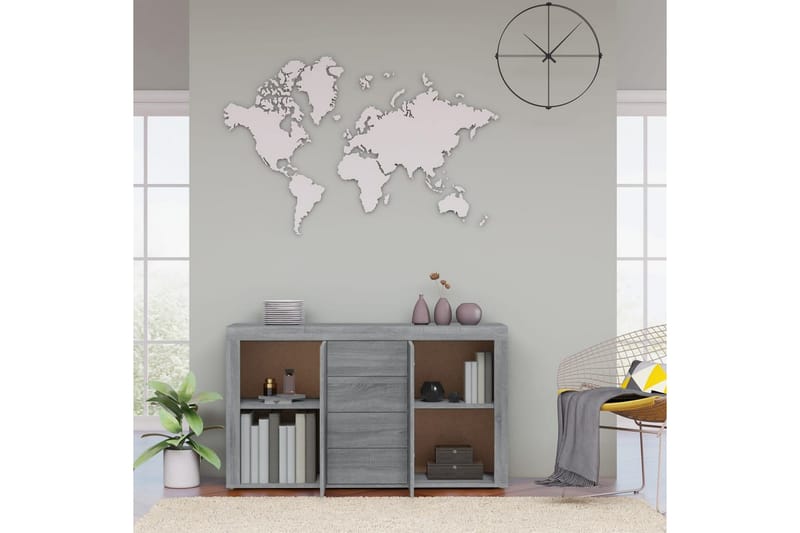 beBasic Skänk grå sonoma 120x36x69 cm konstruerat trä - Förvaring - Förvaringsmöbler - Skänkar & sideboards