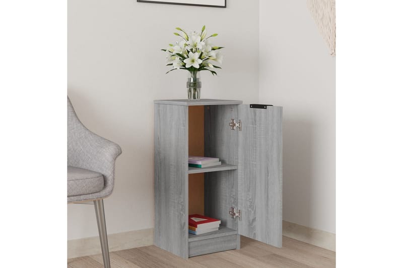 beBasic Skänk grå sonoma 30x30x70 cm konstruerat trä - Förvaring - Förvaringsmöbler - Skänkar & sideboards