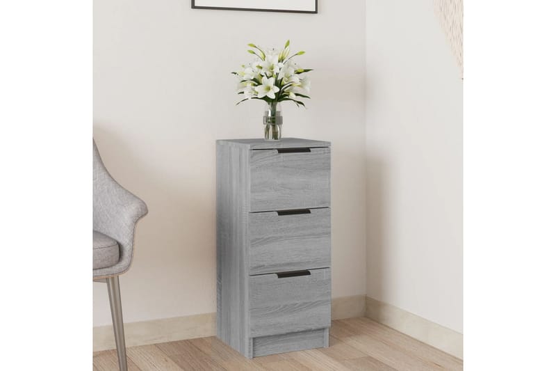 beBasic Skänk grå sonoma 30x30x70 cm konstruerat trä - Förvaring - Förvaringsmöbler - Skänkar & sideboards