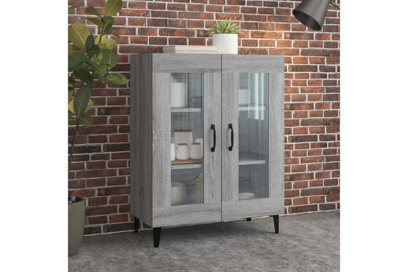 beBasic Skänk grå sonoma 69,5x34x90 cm konstruerat trä - Förvaring - Förvaringsmöbler - Skänkar & sideboards