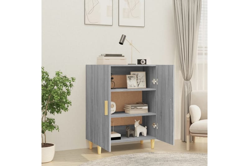 beBasic Skänk grå sonoma 70x34x90 cm konstruerat trä - Förvaring - Förvaringsmöbler - Skänkar & sideboards