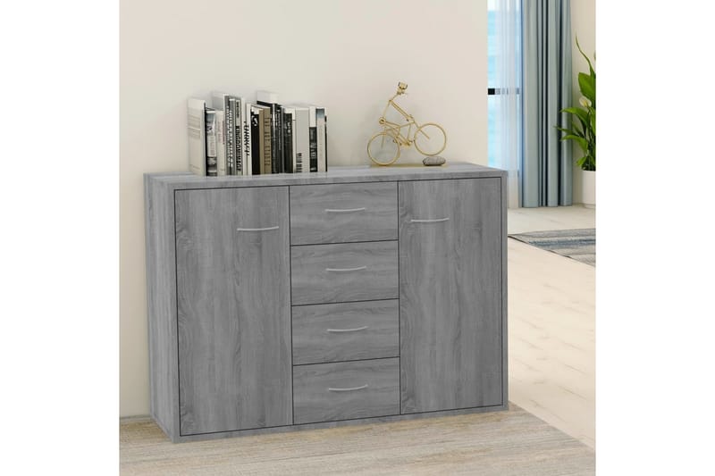 beBasic Skänk grå sonoma 88x30x65 cm konstruerat trä - Förvaring - Förvaringsmöbler - Skänkar & sideboards