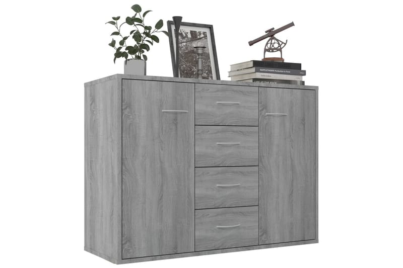 beBasic Skänk grå sonoma 88x30x65 cm konstruerat trä - Förvaring - Förvaringsmöbler - Skänkar & sideboards