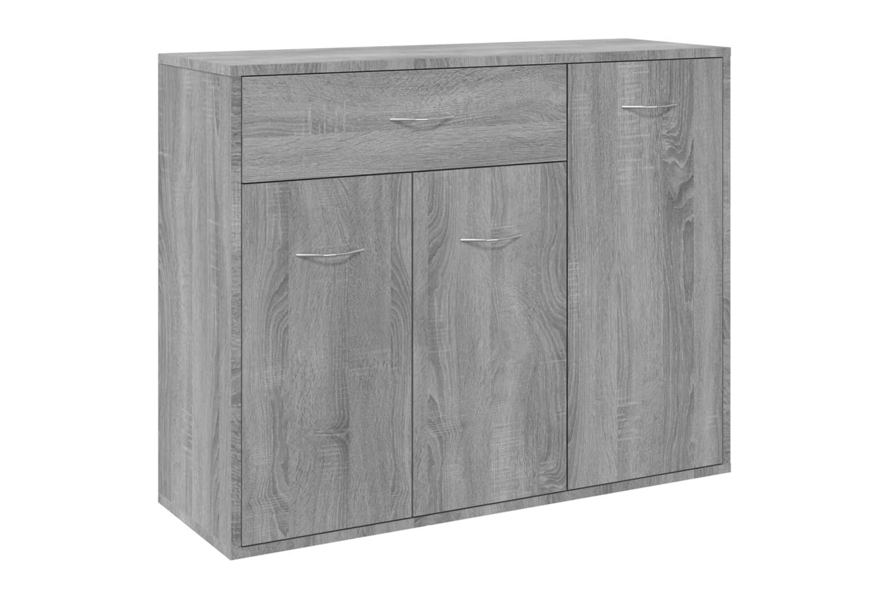 beBasic Skänk grå sonoma 88x30x70 cm konstruerat trä –