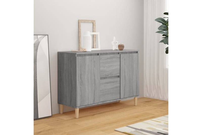 beBasic Skänk grå sonoma-ek 103,5x35x70 cm konstruerat trä - Förvaring - Förvaringsmöbler - Skänkar & sideboards