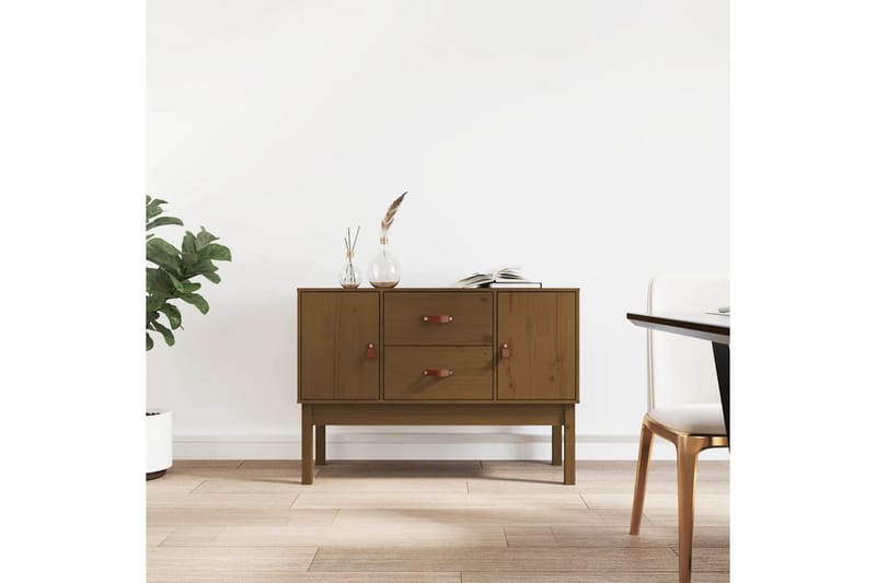 beBasic Skänk honungsbrun 110x40x78 cm massiv furu - Förvaring - Förvaringsmöbler - Skänkar & sideboards