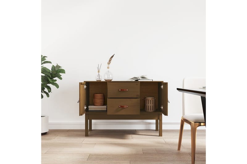 beBasic Skänk honungsbrun 110x40x78 cm massiv furu - Förvaring - Förvaringsmöbler - Skänkar & sideboards