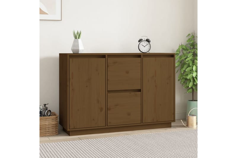 beBasic Skänk honungsbrun 111x34x75 cm massiv furu - Förvaring - Förvaringsmöbler - Skänkar & sideboards