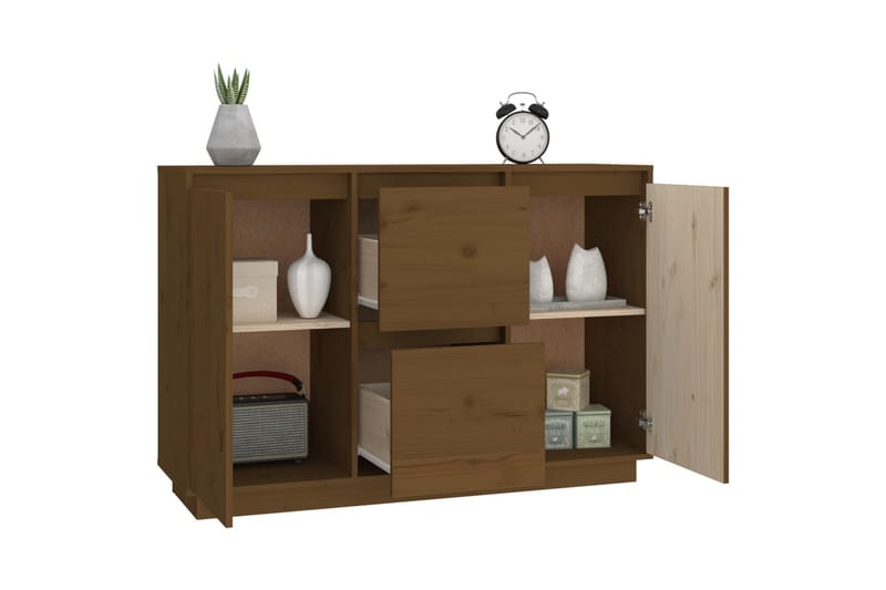 beBasic Skänk honungsbrun 111x34x75 cm massiv furu - Förvaring - Förvaringsmöbler - Skänkar & sideboards