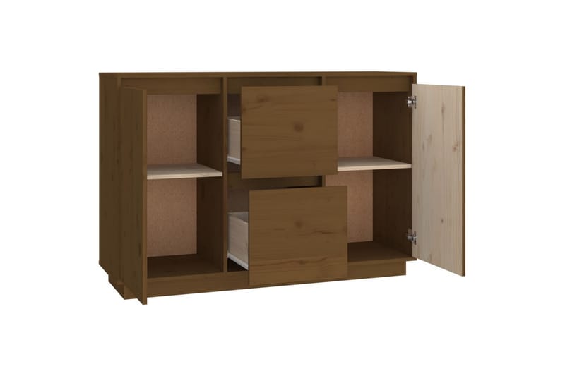 beBasic Skänk honungsbrun 111x34x75 cm massiv furu - Förvaring - Förvaringsmöbler - Skänkar & sideboards
