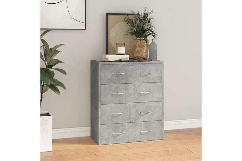 beBasic Skänk med 4 lådor 60x30,5x71 cm betonggrå - Förvaring - Förvaringsmöbler - Skänkar & sideboards