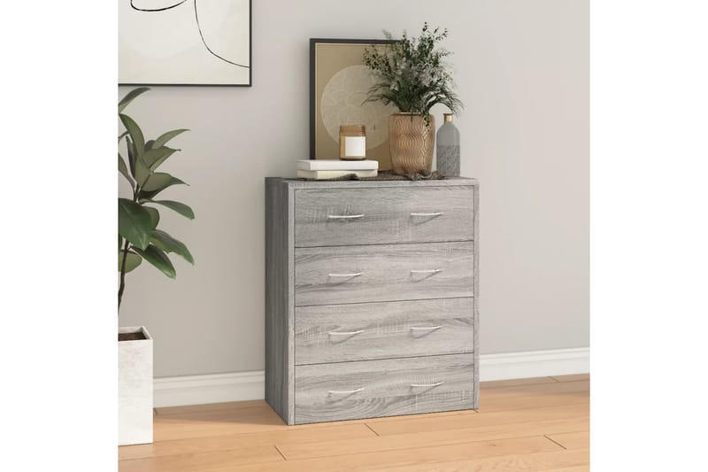 beBasic Skänk med 4 l�ådor 60x30,5x71 cm grå sonoma - Förvaring - Förvaringsmöbler - Skänkar & sideboards