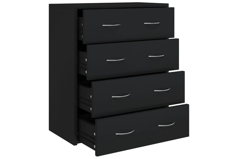 beBasic Skänk med 4 lådor 60x30,5x71 cm svart - Skänkar & sideboards