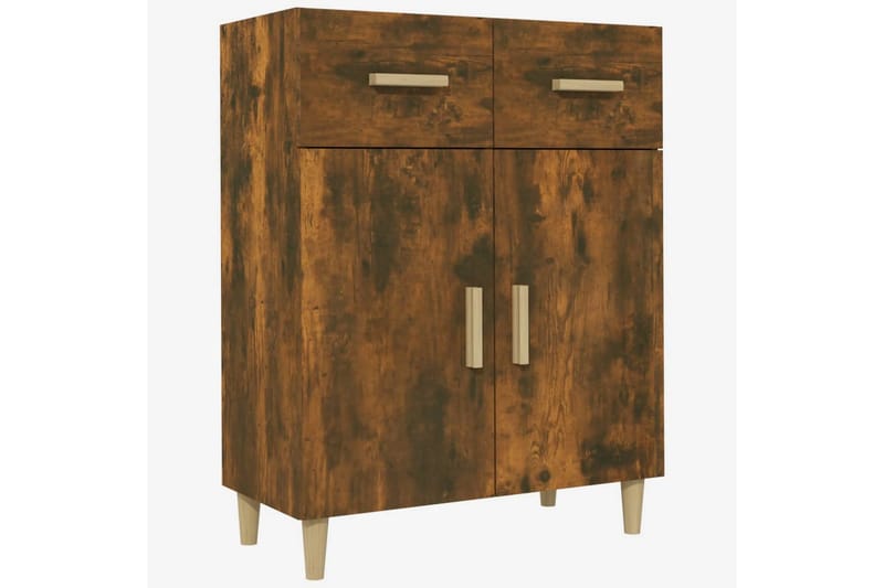 beBasic Skänk rökfärgad ek 69,5x34x89 cm konstruerat trä - Skänkar & sideboards