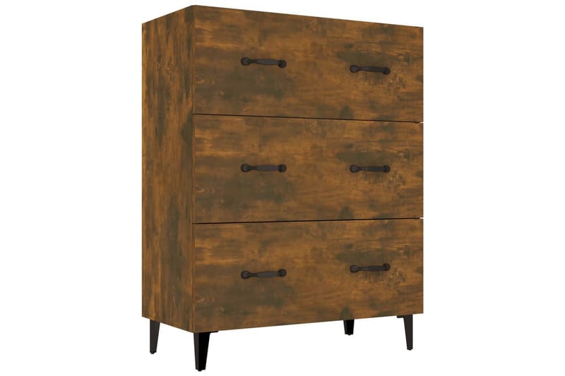 beBasic Skänk rökfärgad ek 69,5x34x90 cm konstruerat trä - Skänkar & sideboards