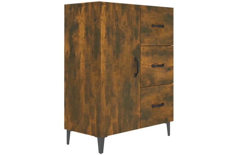 beBasic Skänk rökfärgad ek 69,5x34x90 cm konstruerat trä - Skänkar & sideboards