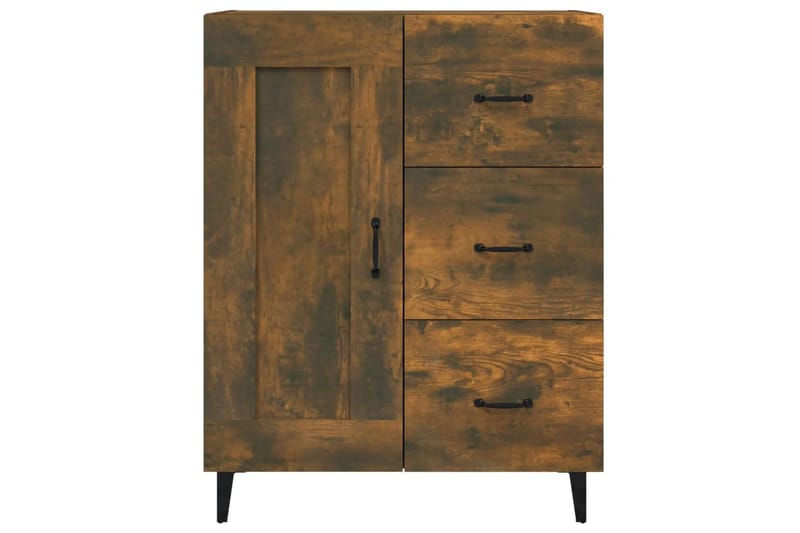beBasic Skänk rökfärgad ek 69,5x34x90 cm konstruerat trä - Förvaring - Förvaringsmöbler - Skänkar & sideboards