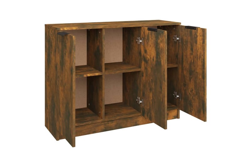 beBasic Skänk rökfärgad ek 90,5x30x70 cm konstruerat trä - Skänkar & sideboards