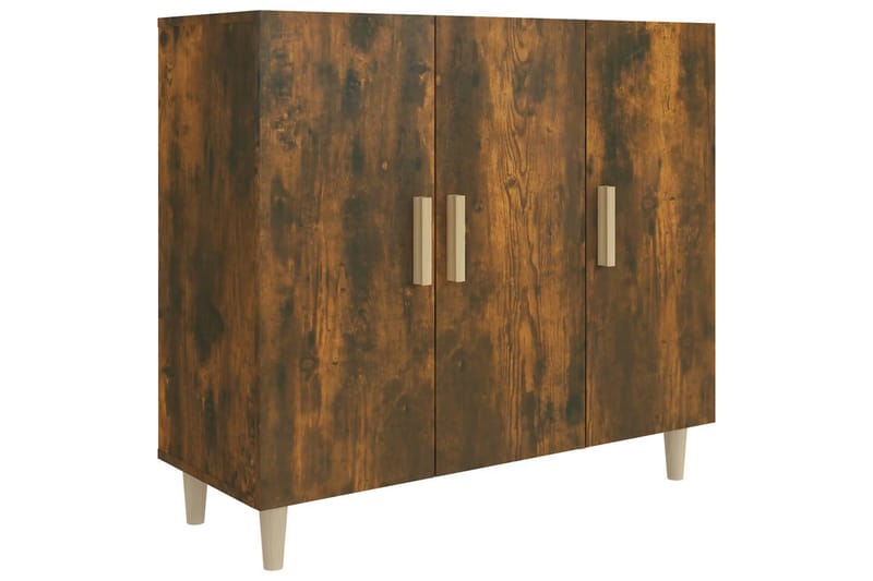 beBasic Skänk rökfärgad ek 90x34x80 cm konstruerat trä - Skänkar & sideboards