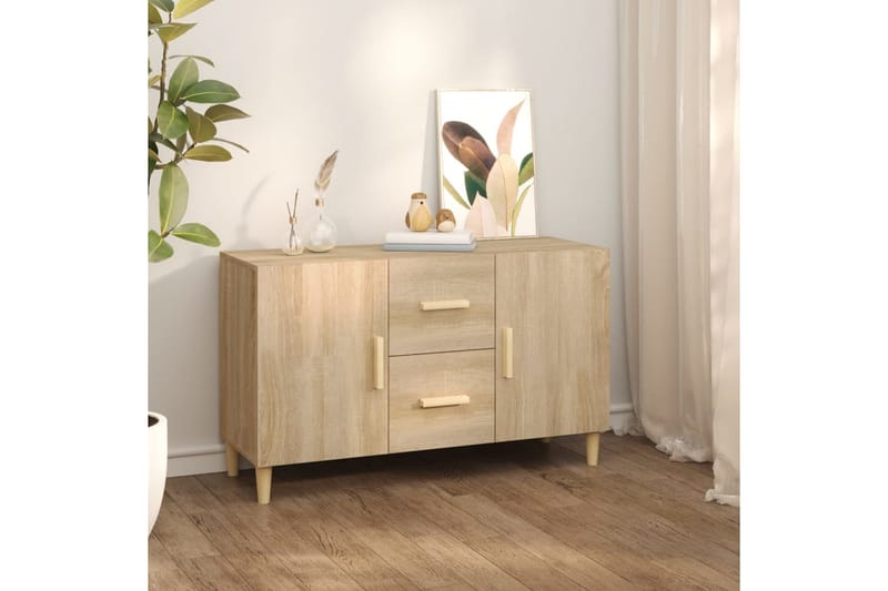 beBasic Skänk sonoma-ek 100x36x60 cm konstruerat trä - Förvaring - Förvaringsmöbler - Skänkar & sideboards