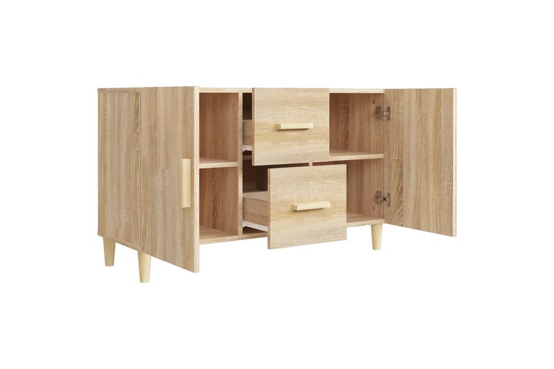 beBasic Skänk sonoma-ek 100x36x60 cm konstruerat trä - Förvaring - Förvaringsmöbler - Skänkar & sideboards
