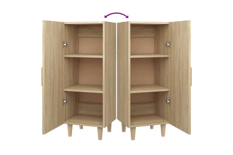 beBasic Skänk sonoma-ek 34,5x34x90 cm konstruerat trä - Förvaring - Förvaringsmöbler - Skänkar & sideboards