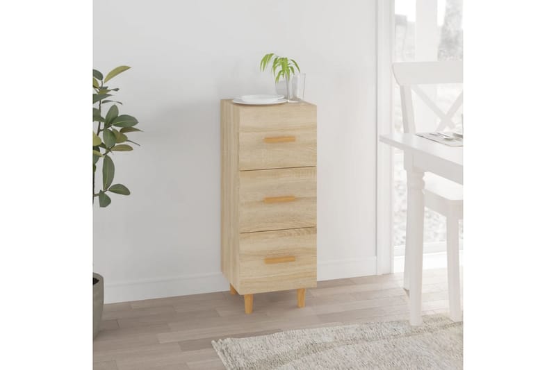 beBasic Skänk sonoma-ek 34,5x34x90 cm konstruerat trä - Skänkar & sideboards