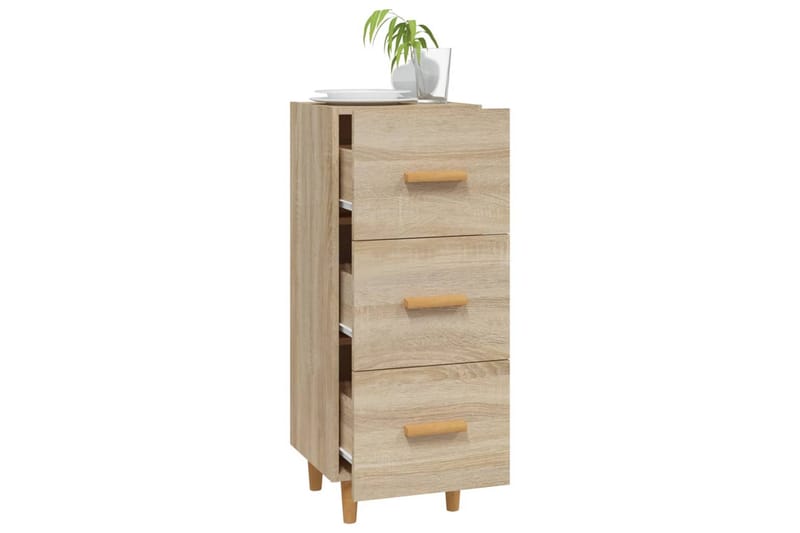 beBasic Skänk sonoma-ek 34,5x34x90 cm konstruerat trä - Skänkar & sideboards