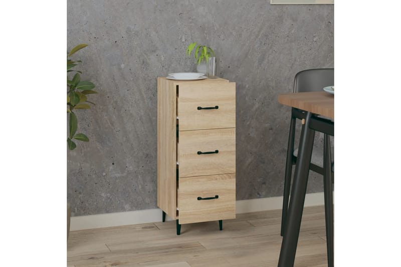 beBasic Skänk sonoma-ek 34,5x34x90 cm konstruerat trä - Skänkar & sideboards