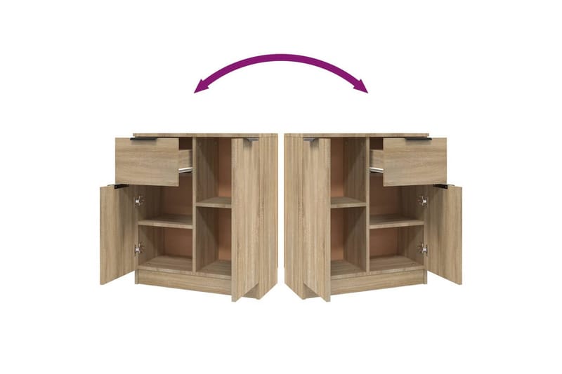 beBasic Skänk sonoma-ek 60x30x70 cm konstruerat trä - Förvaring - Förvaringsmöbler - Skänkar & sideboards