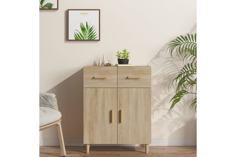 beBasic Skänk sonoma-ek 69,5x34x89 cm konstruerat trä - Förvaring - Förvaringsmöbler - Skänkar & sideboards
