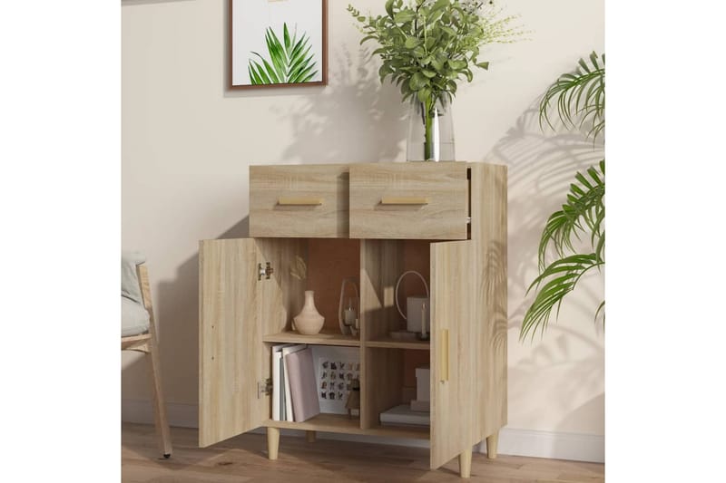 beBasic Skänk sonoma-ek 69,5x34x89 cm konstruerat trä - Förvaring - Förvaringsmöbler - Skänkar & sideboards