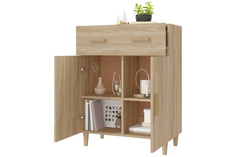 beBasic Skänk sonoma-ek 69,5x34x89 cm konstruerat trä - Förvaring - Förvaringsmöbler - Skänkar & sideboards