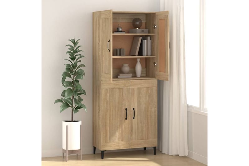 beBasic Skänk sonoma-ek 69,5x34x90 cm konstruerat trä - Förvaring - Förvaringsmöbler - Skänkar & sideboards