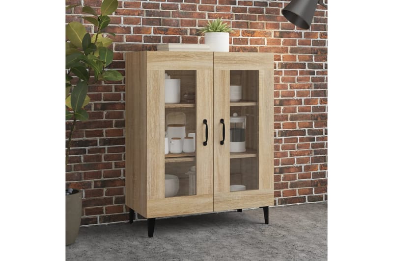 beBasic Skänk sonoma-ek 69,5x34x90 cm konstruerat trä - Förvaring - Förvaringsmöbler - Skänkar & sideboards