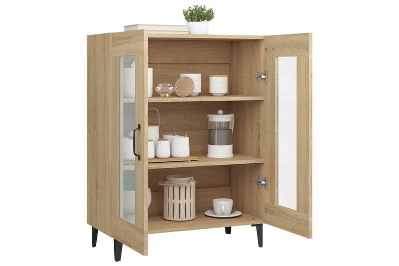 beBasic Skänk sonoma-ek 69,5x34x90 cm konstruerat trä - Förvaring - Förvaringsmöbler - Skänkar & sideboards