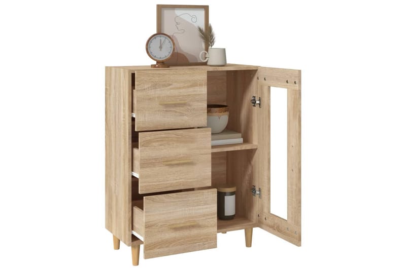 beBasic Skänk sonoma-ek 69,5x34x90 cm konstruerat trä - Förvaring - Förvaringsmöbler - Skänkar & sideboards