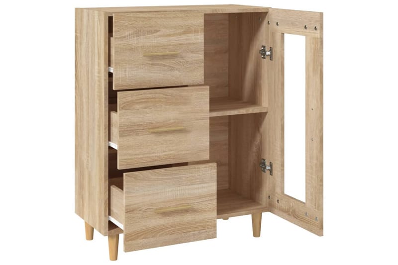 beBasic Skänk sonoma-ek 69,5x34x90 cm konstruerat trä - Förvaring - Förvaringsmöbler - Skänkar & sideboards